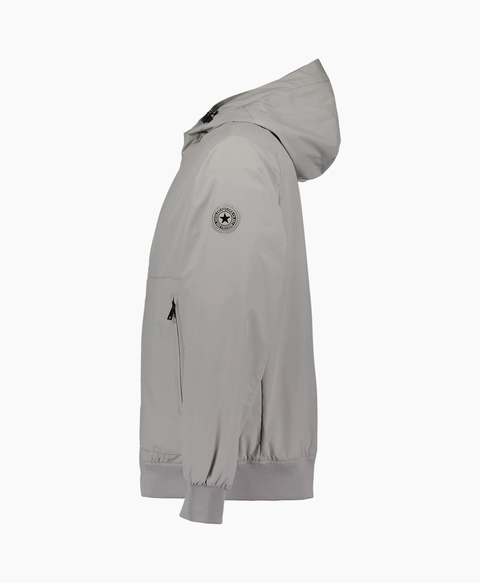 Airforce Jack Hooded Four-Fay Stretch Grijs