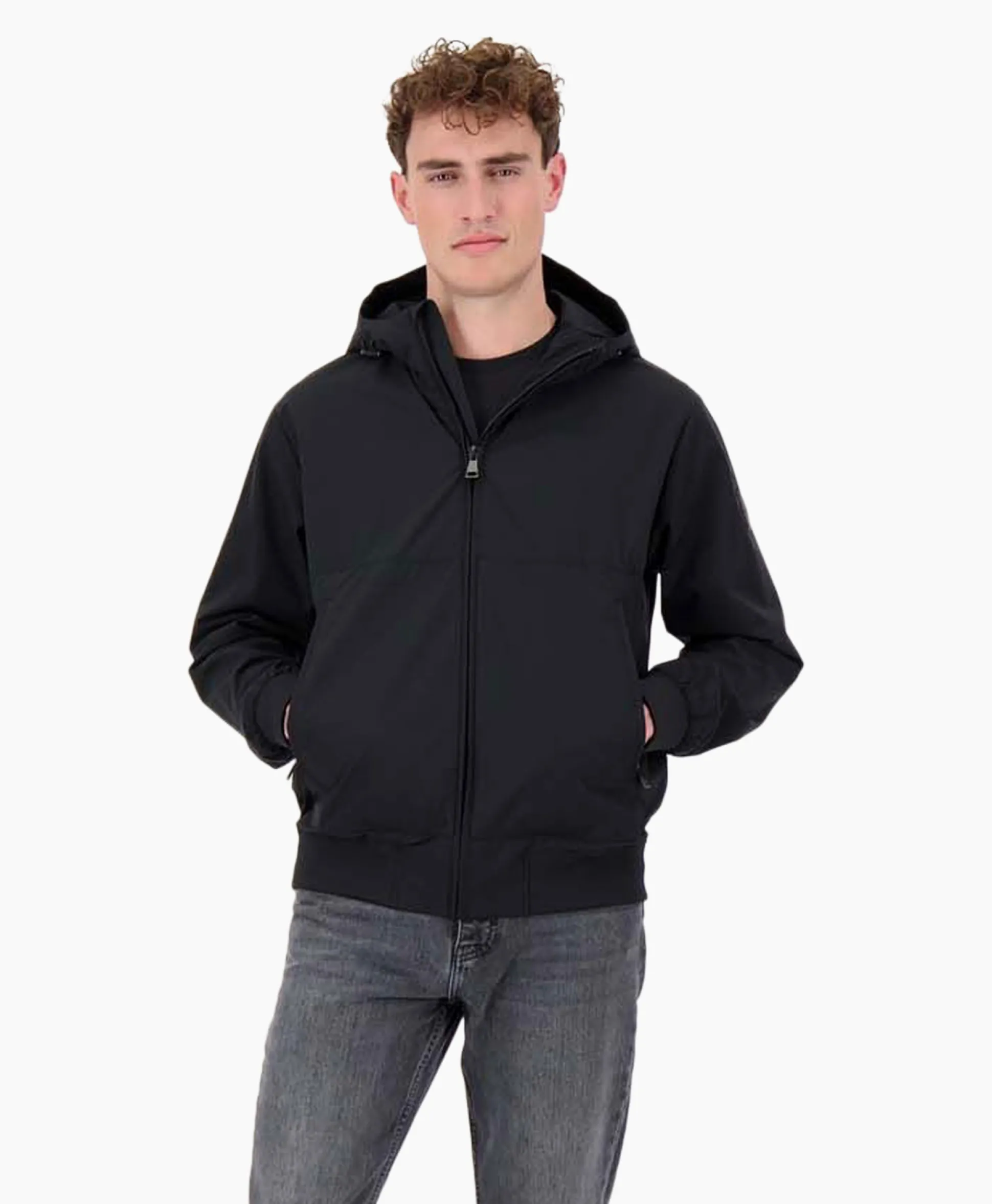 Airforce Jack Hooded Four-Fay Stretch Zwart