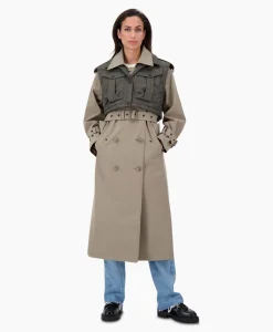 Airforce Trenchcoat Body Warmer Trench Khaki