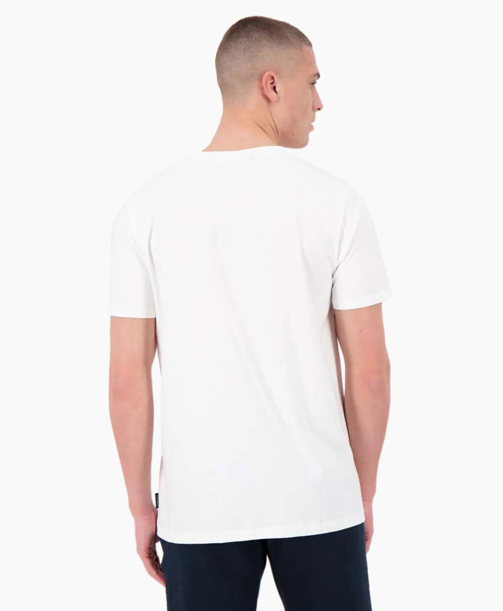Airforce T-Shirt Korte Mouw Garment Dyed Wit