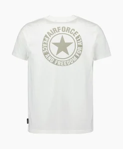 Airforce T-Shirt Wording/Logo Wit