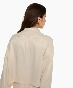 Alix The Label Blouse Woven Kimono Sleeve Ecru