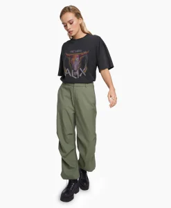 Alix The Label Cargobroek Woven Baggy Pants Groen