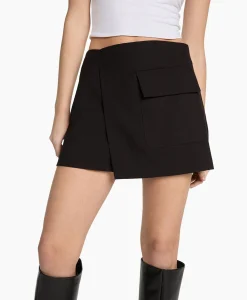 Alix The Label Minirok Woven Flowy Stretch Zwart
