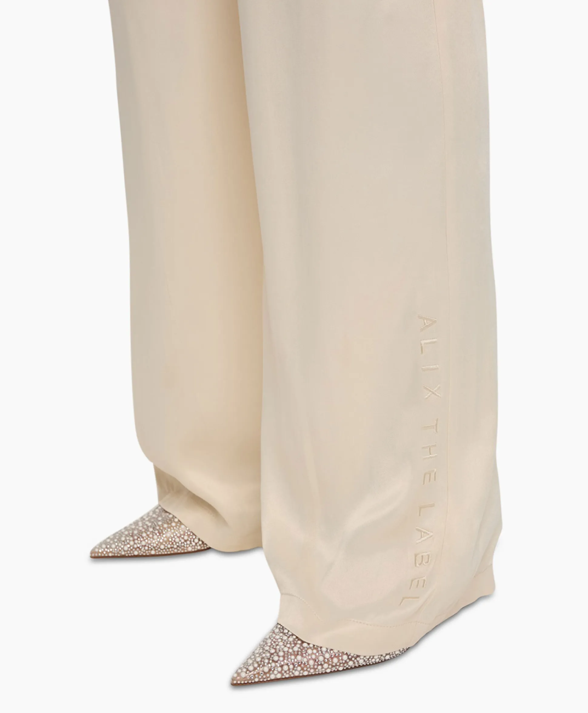 Alix The Label Pantalon Woven Satin Ecru
