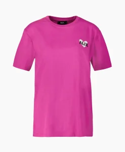Alix The Label T-Shirt Korte Mouw Knitted Alix Heart Bordeaux