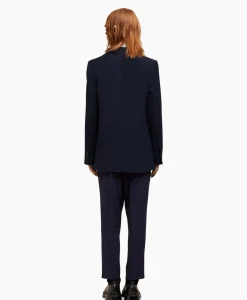 Ami Paris Jack Two Buttons Wool Viscose Twill Donker Blauw