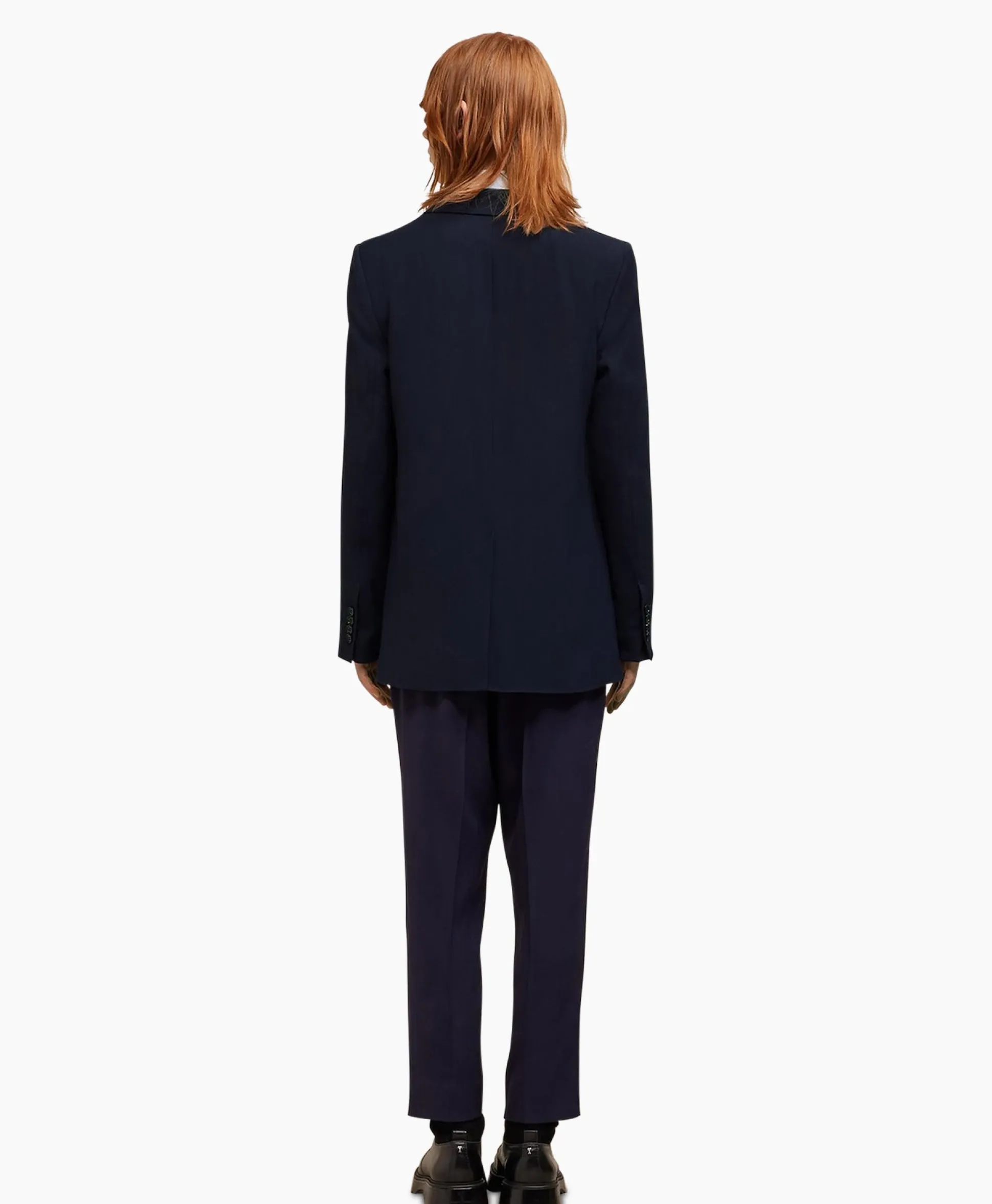 Ami Paris Jack Two Buttons Wool Viscose Twill Donker Blauw