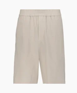 Ami Paris Korte Broek Elasticated Waist Bermuda Zand