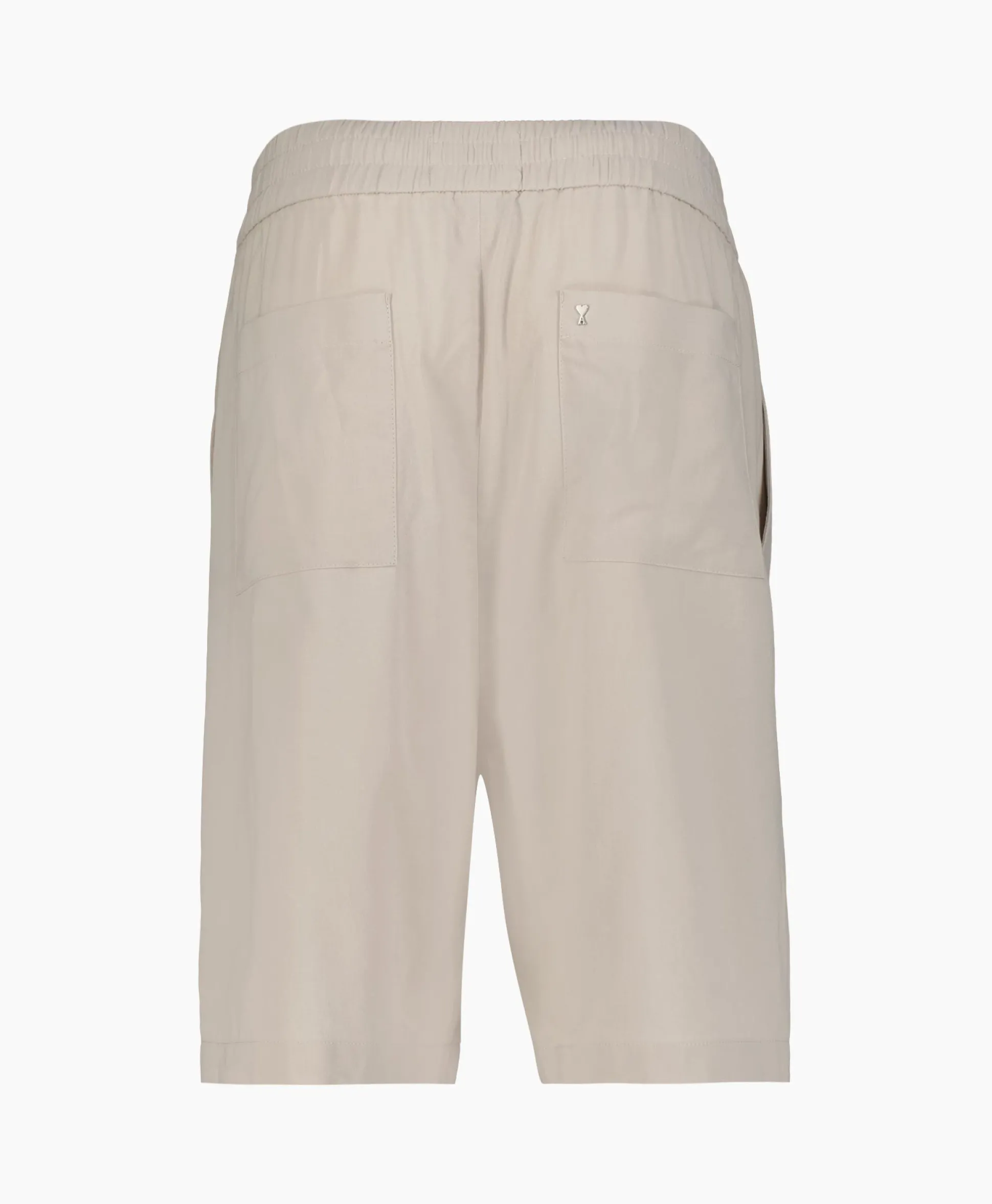 Ami Paris Korte Broek Elasticated Waist Bermuda Zand