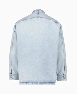 Ami Paris Overshirt Oversized Adc Licht Blauw