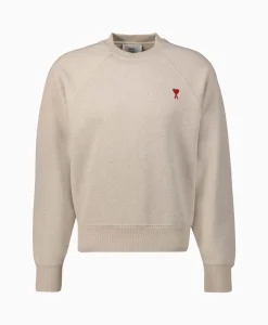 Ami Paris Sweater Ami De Coeur Ecru