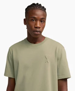 Ami Paris T-Shirt Korte Mouw Adc Khaki