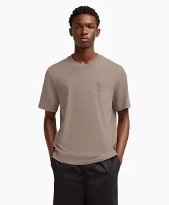 Ami Paris T-Shirt Korte Mouw Adc Taupe