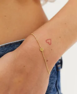 Anna+Nina Armband Smiley Bracelet Silver Goldplated Goud