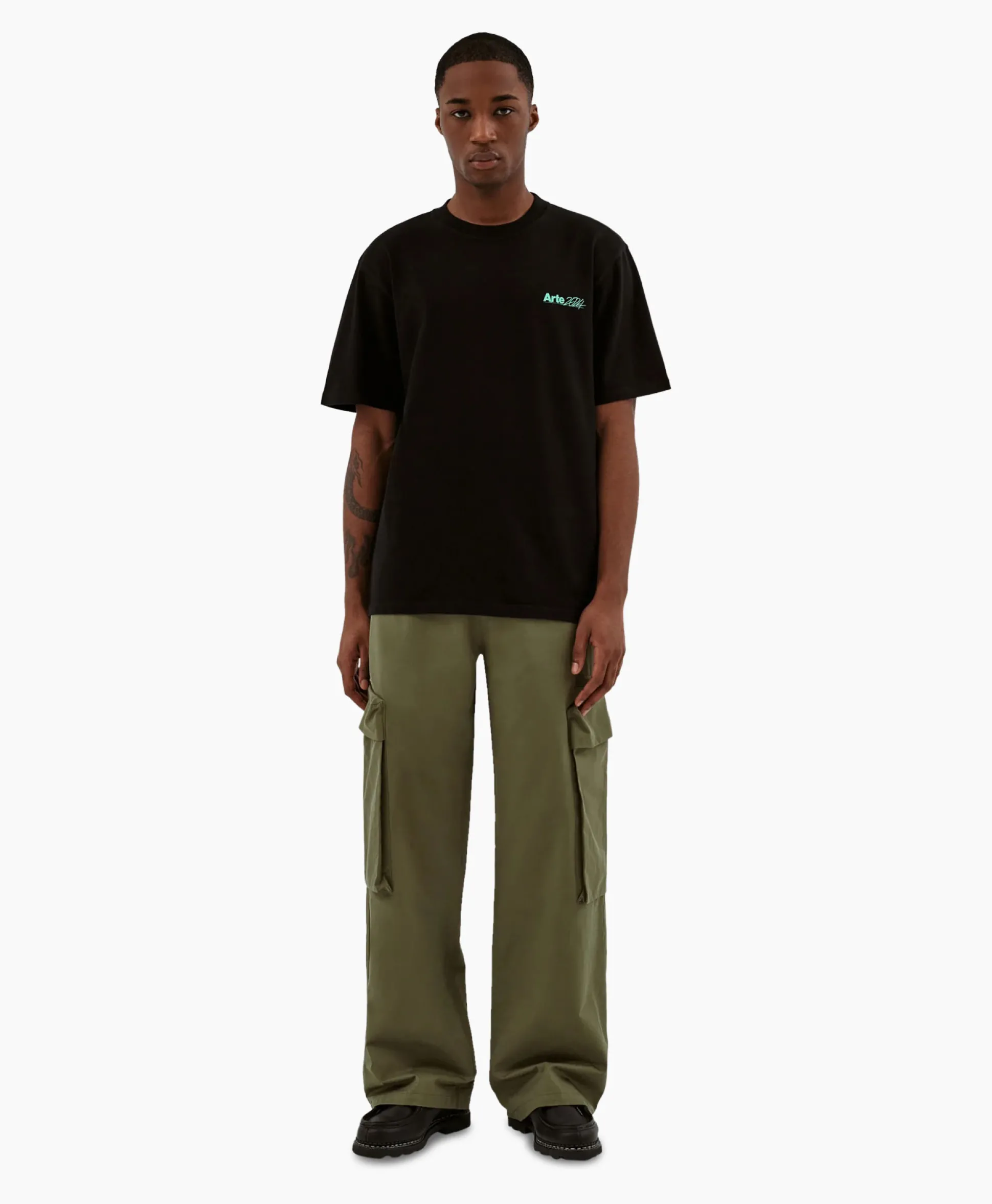 Arte Antwerp Broek Oversize 3D Pocket Donker Groen