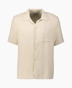 Arte Antwerp Overhemd Jacquard Croche Off White