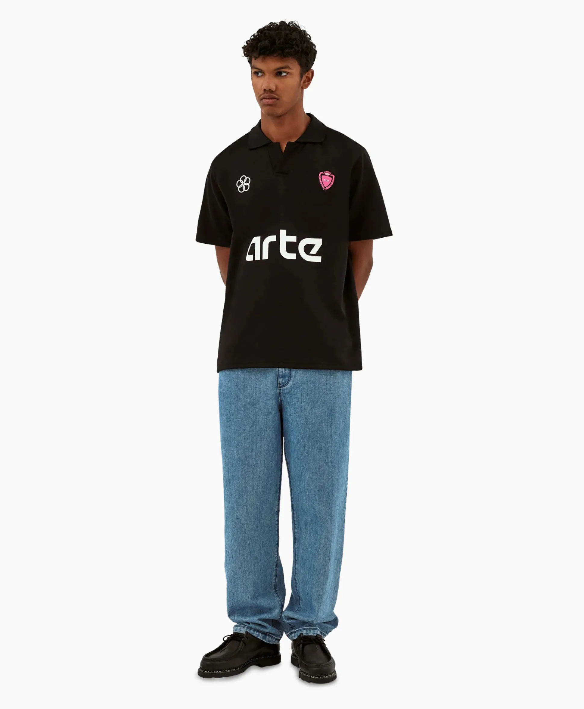 Arte Antwerp T-Shirt Korte Mouw Basic Futebol Zwart