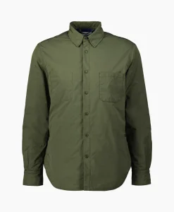Aspesi Overhemd Camicia Alvaro Wool Donker Groen