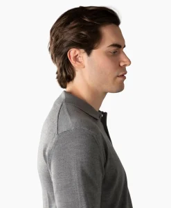 Aurelien Aurelien Polo Longsleeve Donker Grijs