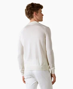 Aurelien Aurelien Pullover Rib Zip Polos Ls Ivoor / Naturel