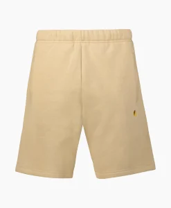 Carhartt Wip Korte Broek Chase Sweat Beige