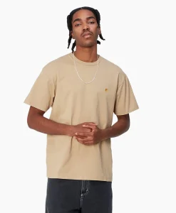 Carhartt Wip T-Shirt Korte Mouw S/S Chase Beige