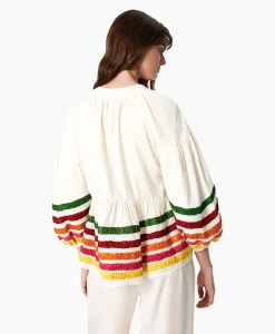 Chufy Blouse Liberty Embroidered Off White