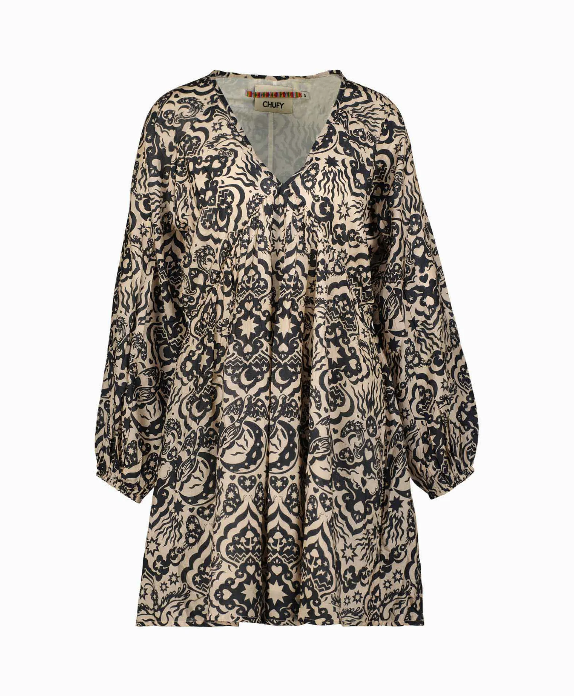 Chufy Mini Jurk Gypsy Zwart