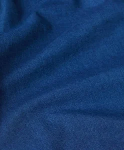 Closed Blouse Voluminous Sleeve Donker Blauw