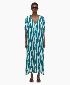 Closed Maxi Jurk Caftan Blauw