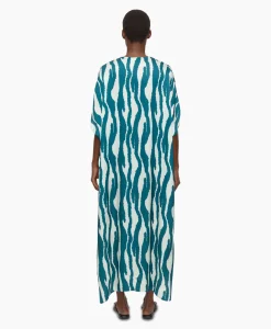 Closed Maxi Jurk Caftan Blauw