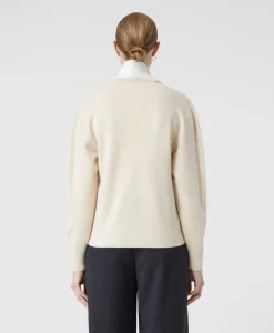 Closed Pullover Crew Neck Henley Beige