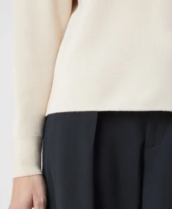 Closed Pullover Crew Neck Henley Beige