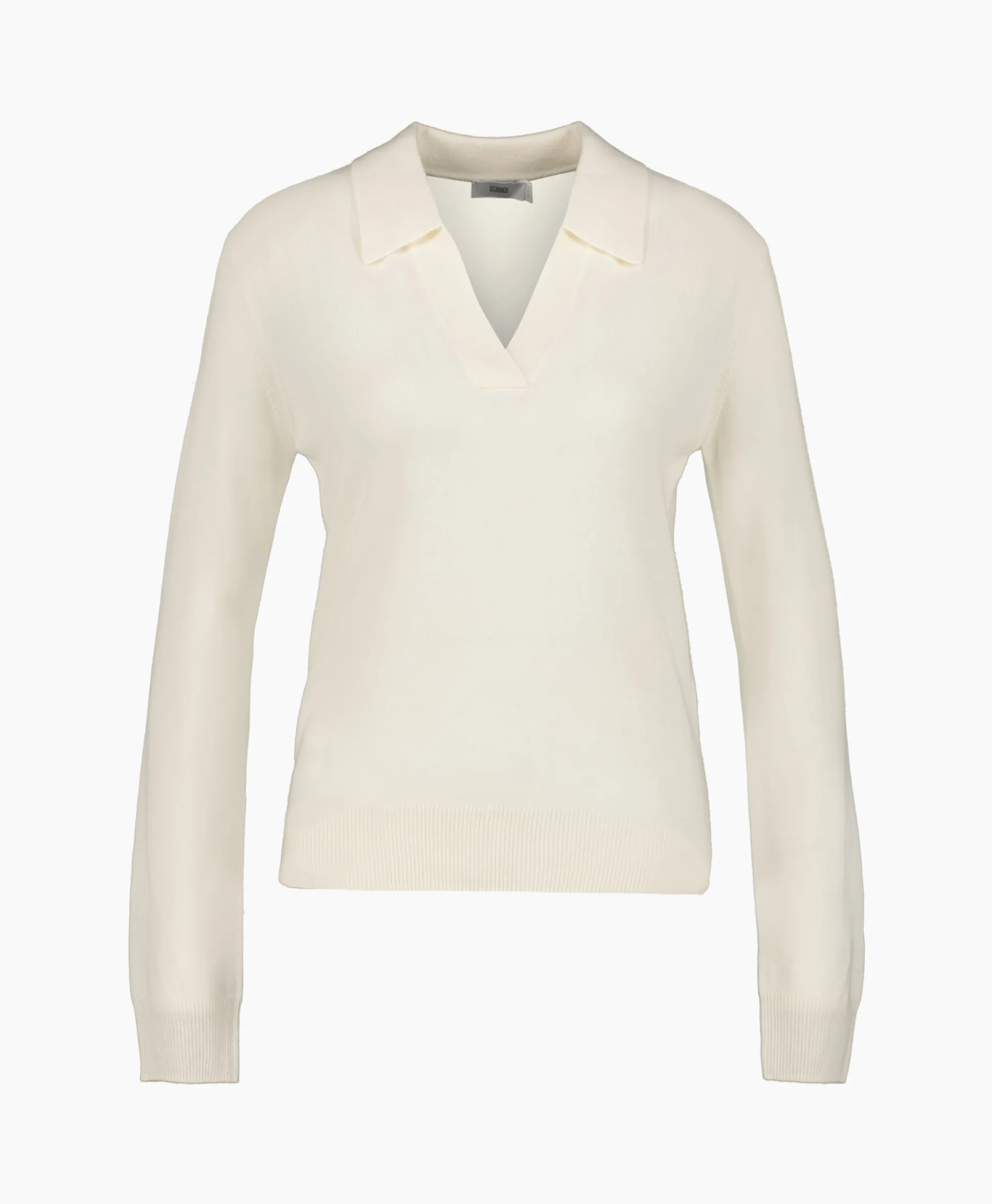 Closed Pullover Polo Longsleeve Off White