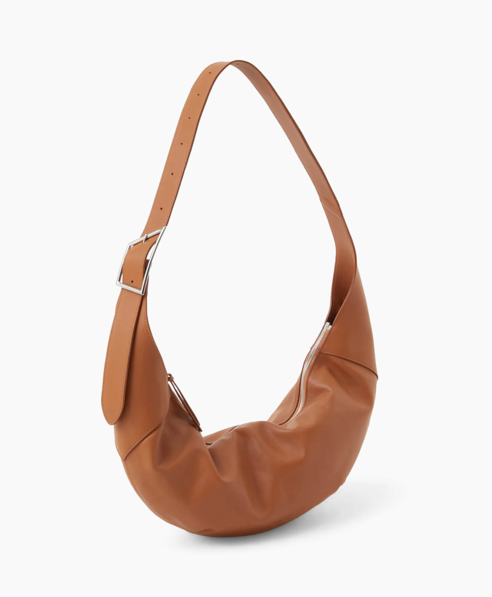 Closed Schouder / Hand Tas Half Moon M Bruin