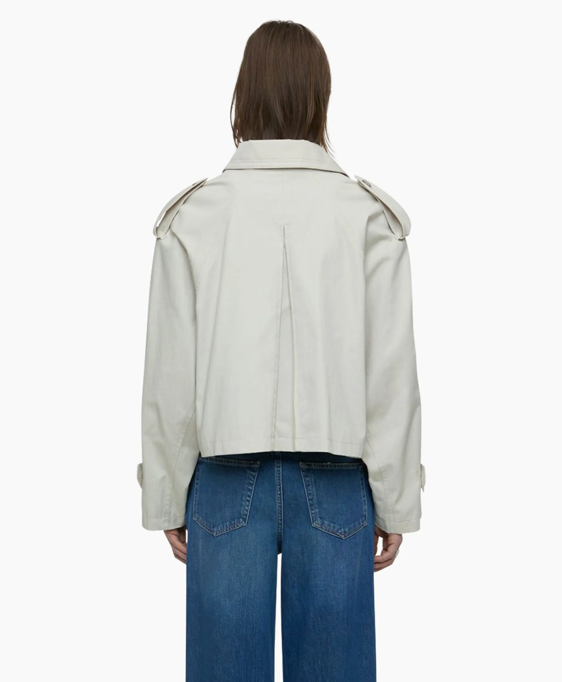 Closed Trenchcoat Cropped Ecru