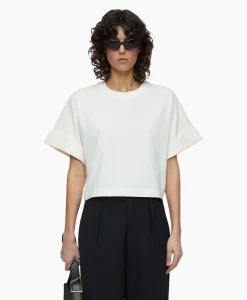 Closed T-Shirt Korte Mouw Turn Up Ecru