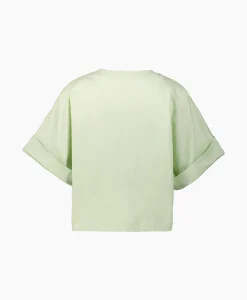 Closed T-Shirt Korte Mouw Turn Up Licht Groen