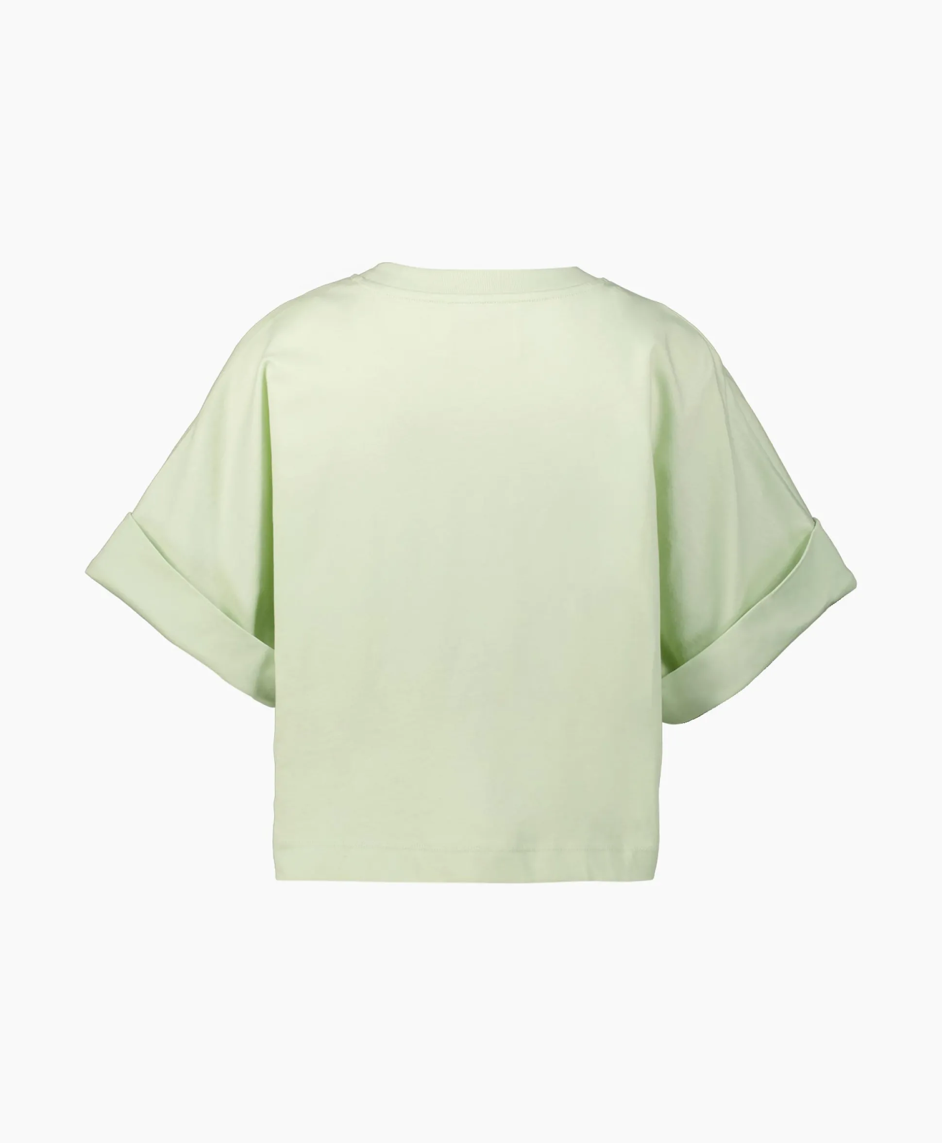 Closed T-Shirt Korte Mouw Turn Up Licht Groen