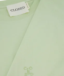 Closed T-Shirt Korte Mouw Turn Up Licht Groen