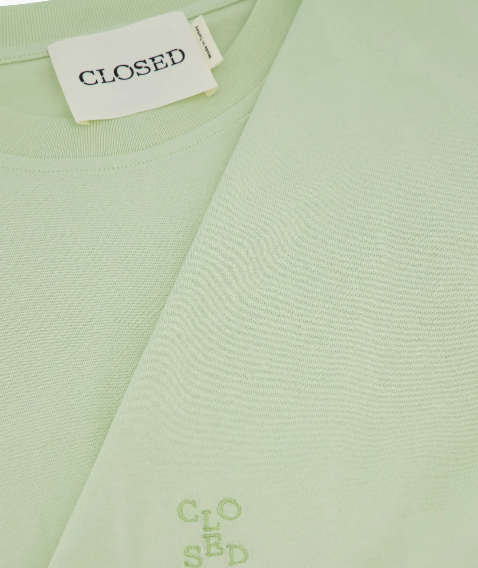 Closed T-Shirt Korte Mouw Turn Up Licht Groen