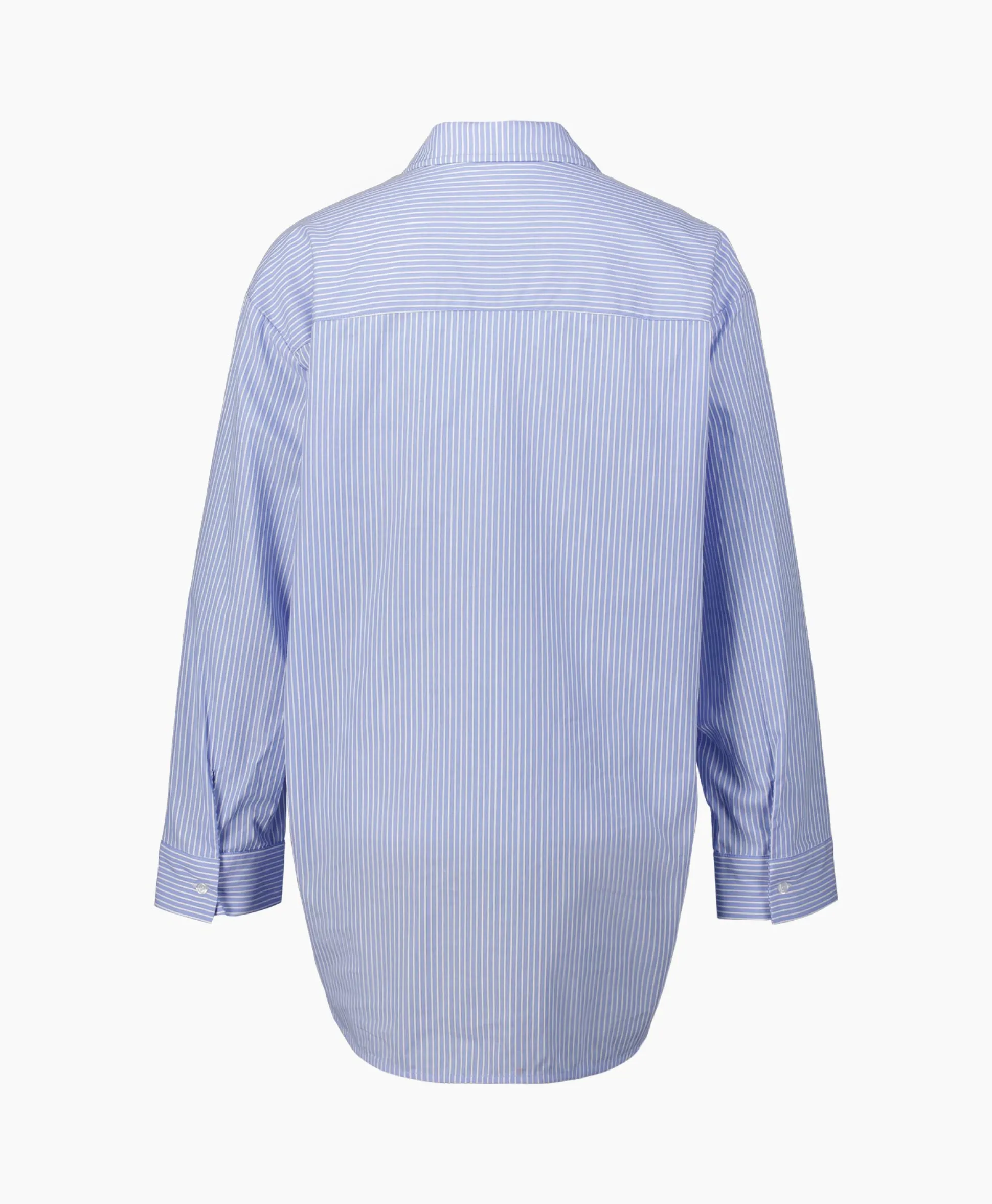 Co'Couture Blouse Double Cuff Stripe Licht Blauw