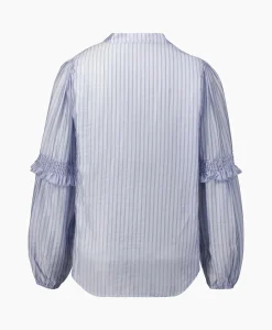 Co'Couture Blouse Sami Stripe Licht Blauw