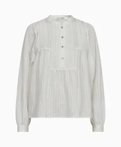 Co'Couture Blouse Selma Placket Wit