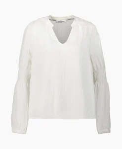 Co'Couture Blouse Sueda Smock Sleeve Wit