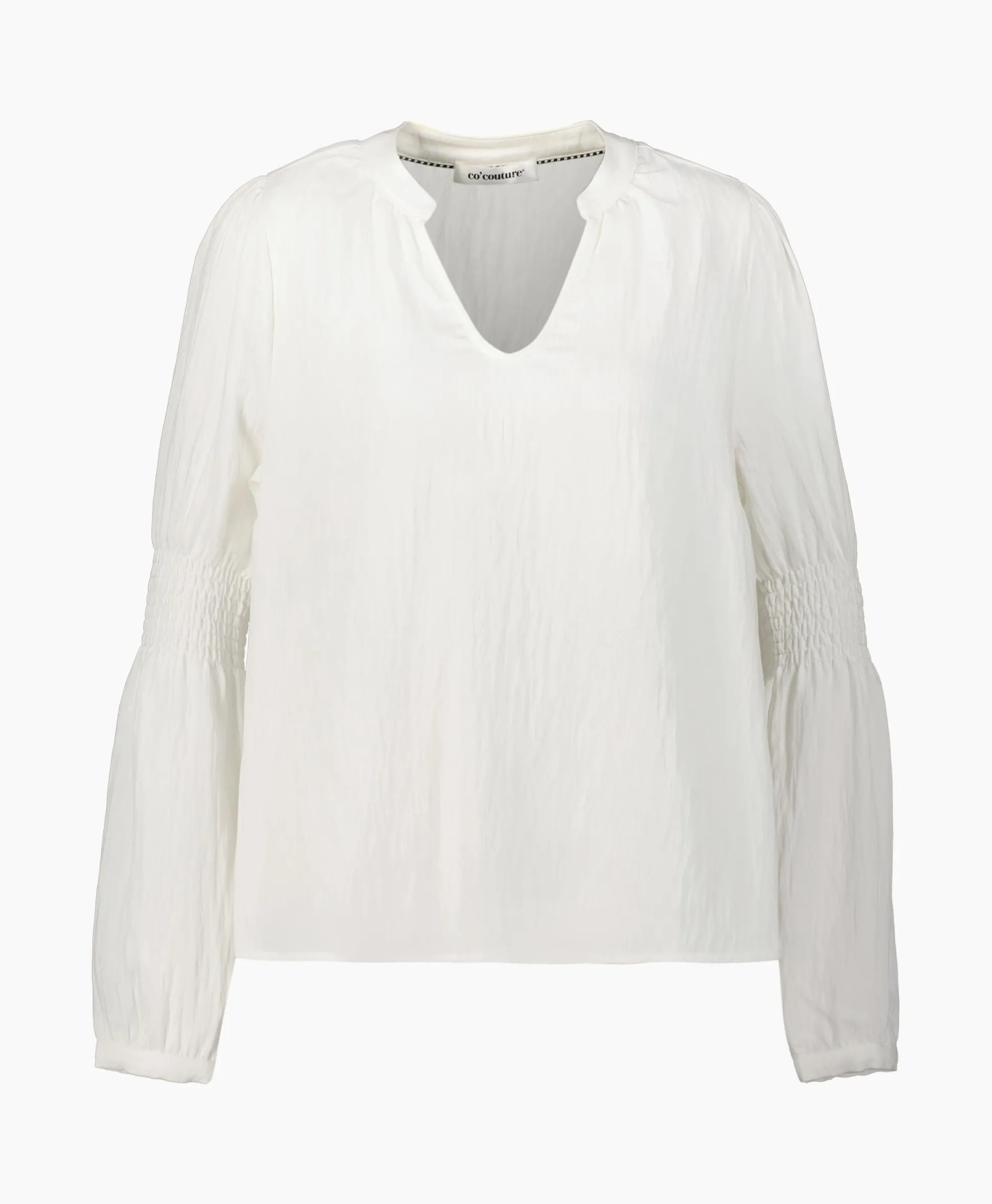 Co'Couture Blouse Sueda Smock Sleeve Wit