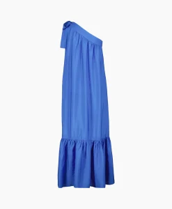 Co'Couture Maxi Jurk Callum Assymetrisch Blauw