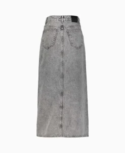 Co'Couture Midi Rok Vika Asym Slit Grijs