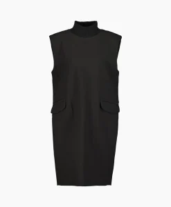 Co'Couture Mini Jurk Volacc Rib Turtleneck Zwart
